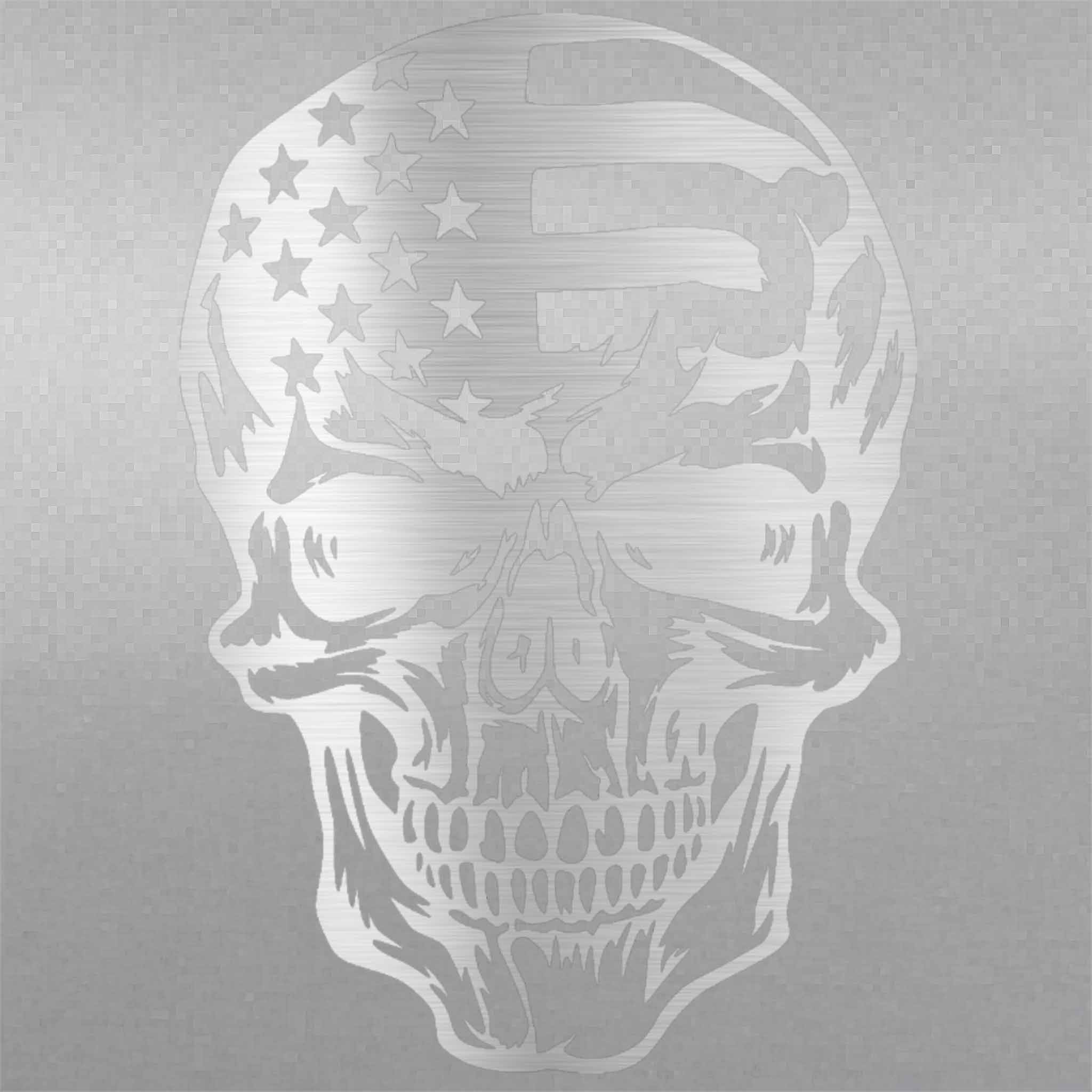 Patriotic Skull Steel Metal Wall Decor - Throttle Society